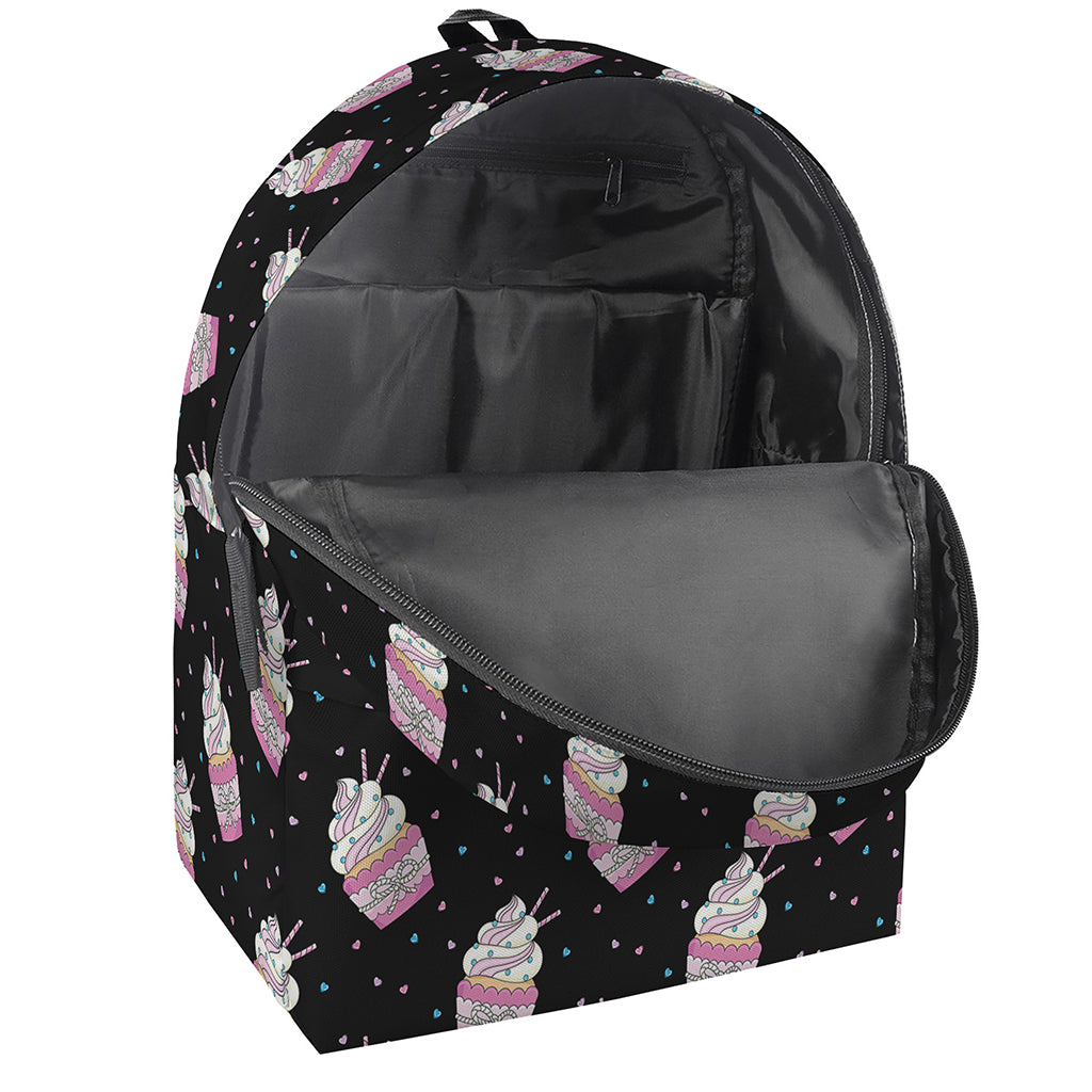 Pink Cupcake Pattern Print Backpack