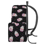 Pink Cupcake Pattern Print Backpack