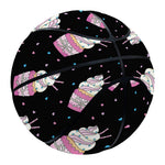 Pink Cupcake Pattern Print Basketball