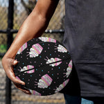 Pink Cupcake Pattern Print Basketball