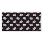 Pink Cupcake Pattern Print Beach Towel