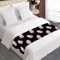 Pink Cupcake Pattern Print Bed Runner