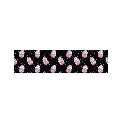 Pink Cupcake Pattern Print Bed Runner