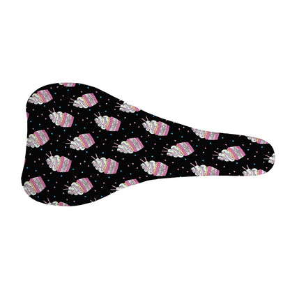 Pink Cupcake Pattern Print Bicycle Seat Cover