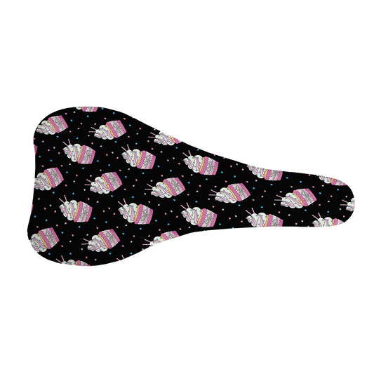 Pink Cupcake Pattern Print Bicycle Seat Cover