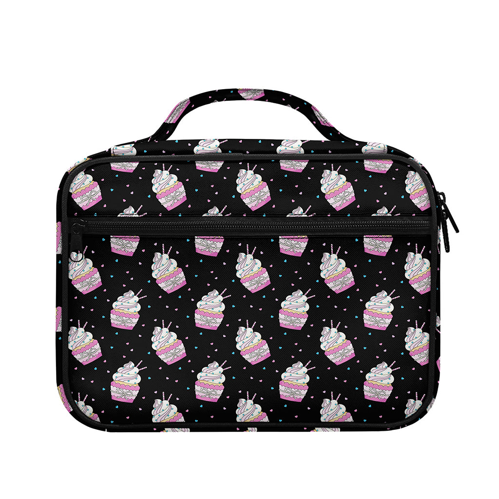 Pink Cupcake Pattern Print Briefcase Bible Bag