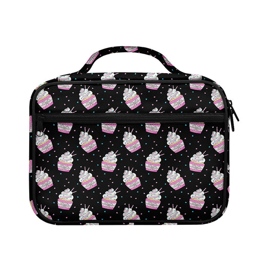 Pink Cupcake Pattern Print Briefcase Bible Bag