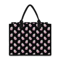 Pink Cupcake Pattern Print Canvas Tote Bag