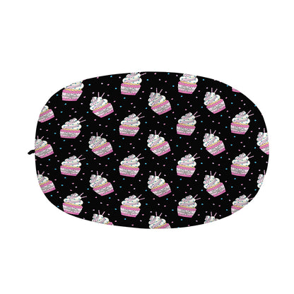 Pink Cupcake Pattern Print Car Side Mirror Covers
