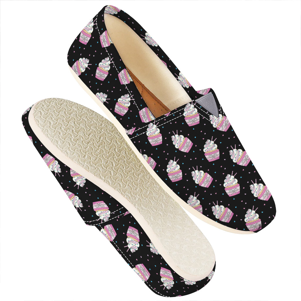 Pink Cupcake Pattern Print Casual Shoes