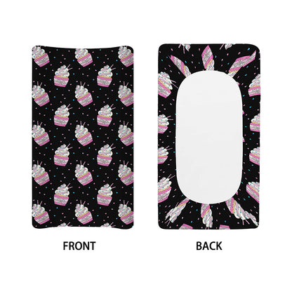 Pink Cupcake Pattern Print Changing Pad Cover