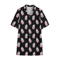 Pink Cupcake Pattern Print Cotton Hawaiian Shirt
