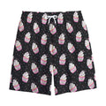 Pink Cupcake Pattern Print Cotton Shorts