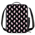 Pink Cupcake Pattern Print Crossbody Lunch Bag
