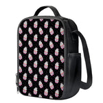 Pink Cupcake Pattern Print Crossbody Lunch Bag
