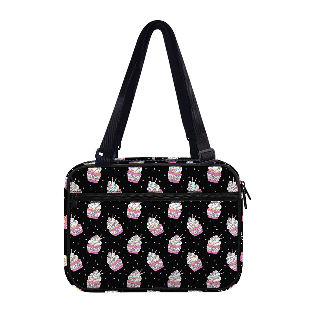 Pink Cupcake Pattern Print Double Strap Bible Bag