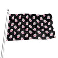Pink Cupcake Pattern Print Flag