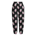 Pink Cupcake Pattern Print Fleece Lined Knit Pants