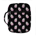 Pink Cupcake Pattern Print Front Pocket Bible Bag