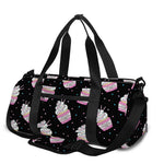 Pink Cupcake Pattern Print Gym Bag