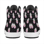 Pink Cupcake Pattern Print High Top Leather Sneakers