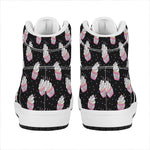 Pink Cupcake Pattern Print High Top Leather Sneakers