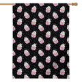 Pink Cupcake Pattern Print House Flag