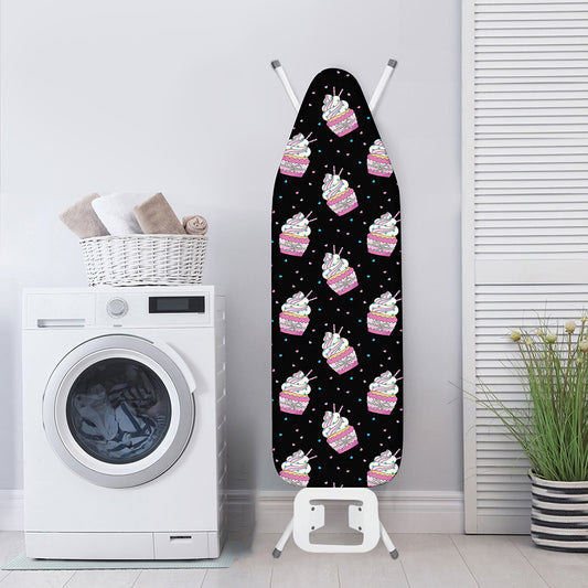 Pink Cupcake Pattern Print Ironing Board Cover