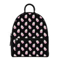 Pink Cupcake Pattern Print Leather Backpack