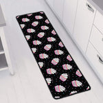 Pink Cupcake Pattern Print Long Kitchen Mat