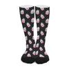 Pink Cupcake Pattern Print Long Socks