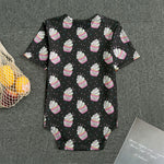 Pink Cupcake Pattern Print Men's Bodysuit