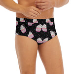 Pink Cupcake Pattern Print Men's Briefs