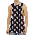 Pink Cupcake Pattern Print Men's Muscle Tank Top