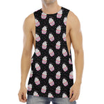 Pink Cupcake Pattern Print Men's Muscle Tank Top