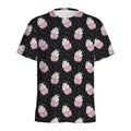 Pink Cupcake Pattern Print Men's Athletic T-Shirt