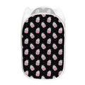 Pink Cupcake Pattern Print Mesh Laundry Hamper