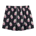 Pink Cupcake Pattern Print Mesh Shorts