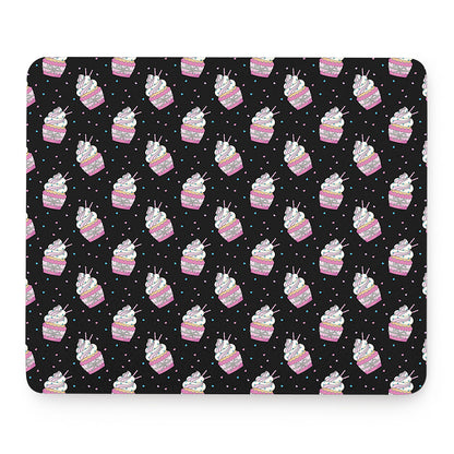 Pink Cupcake Pattern Print Mouse Pad