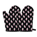Pink Cupcake Pattern Print Oven Mitts