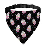 Pink Cupcake Pattern Print Over The Collar Dog Bandana