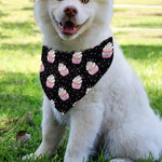 Pink Cupcake Pattern Print Over The Collar Dog Bandana