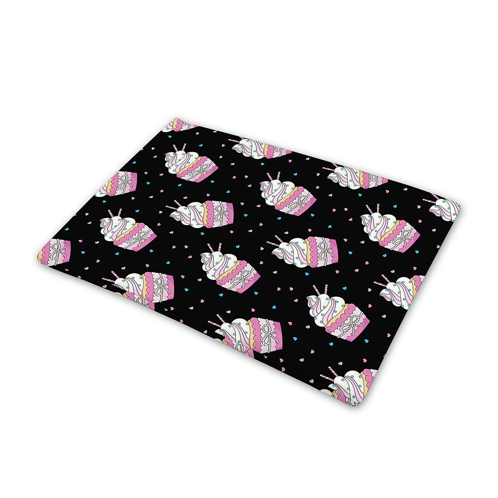 Pink Cupcake Pattern Print Pet Cooling Mat Cover