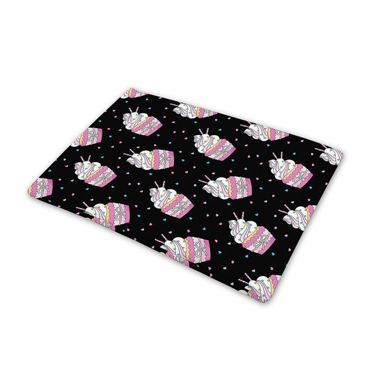 Pink Cupcake Pattern Print Pet Cooling Mat Cover