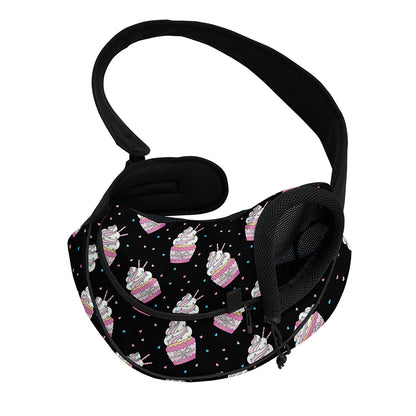 Pink Cupcake Pattern Print Pet Sling Carrier