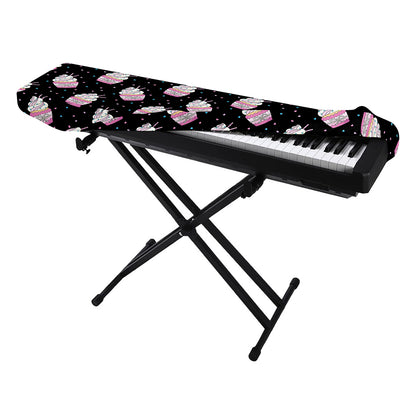 Pink Cupcake Pattern Print Piano Keyboard Cover