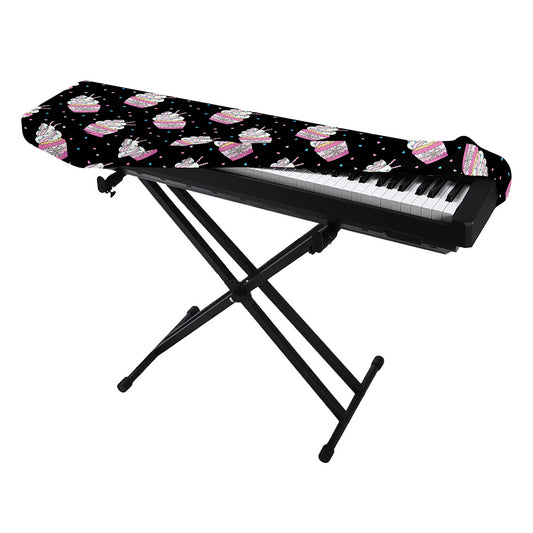 Pink Cupcake Pattern Print Piano Keyboard Cover