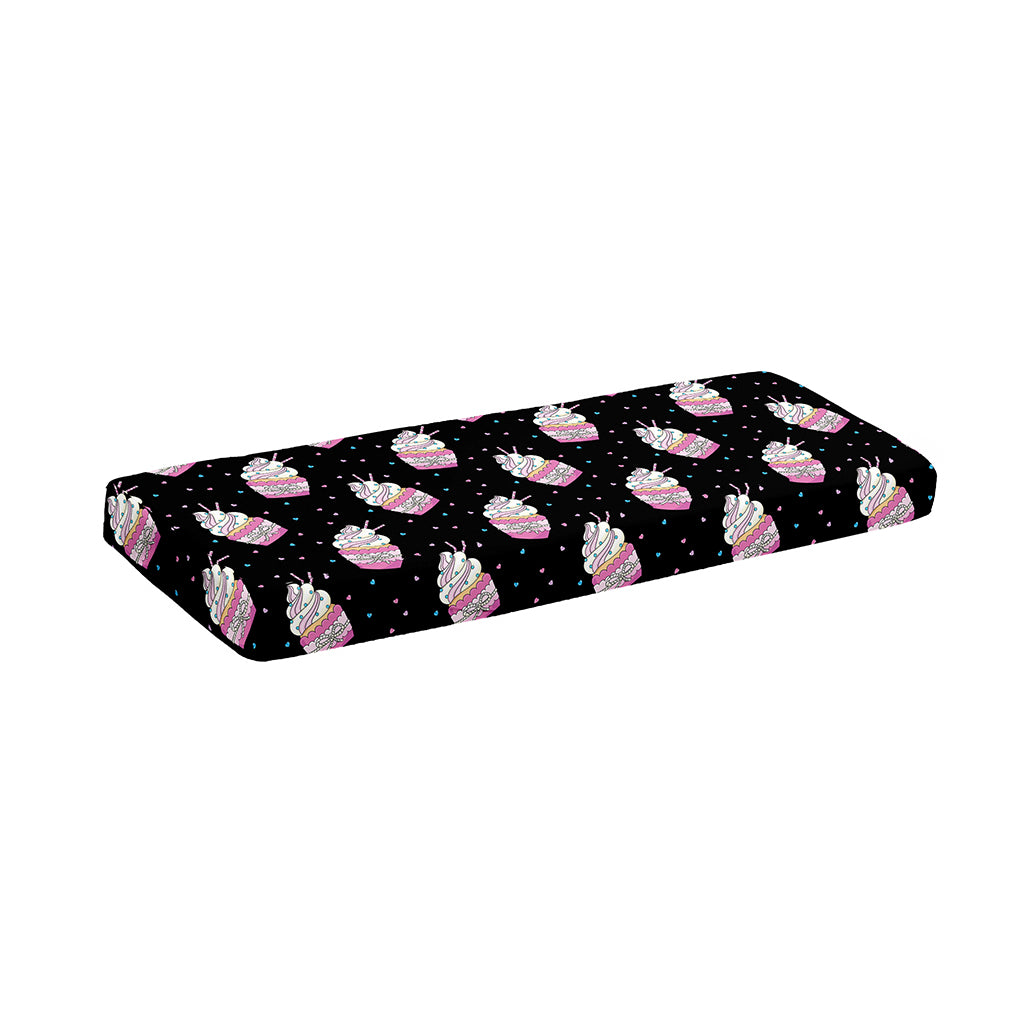 Pink Cupcake Pattern Print Piano Keyboard Cover