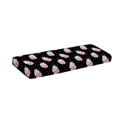 Pink Cupcake Pattern Print Piano Keyboard Cover