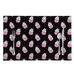 Pink Cupcake Pattern Print Placemat